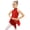 Red, variant on Kids Girls 2 Piece Rhinestone Crop Top and Tassel Feather Skirt Leotard Ballet Latin Jazz Dance Dress Red 6