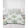 thumbnail image 3 of Sage Green Geometric Full Size Down Alternative Comforter, Lightweight Comforter Quilt Bedding Set with Pillow Shams Watercolor Abstract Art All Seasons Bed Comforter Duvet Insert 78"x90", 3 of 7