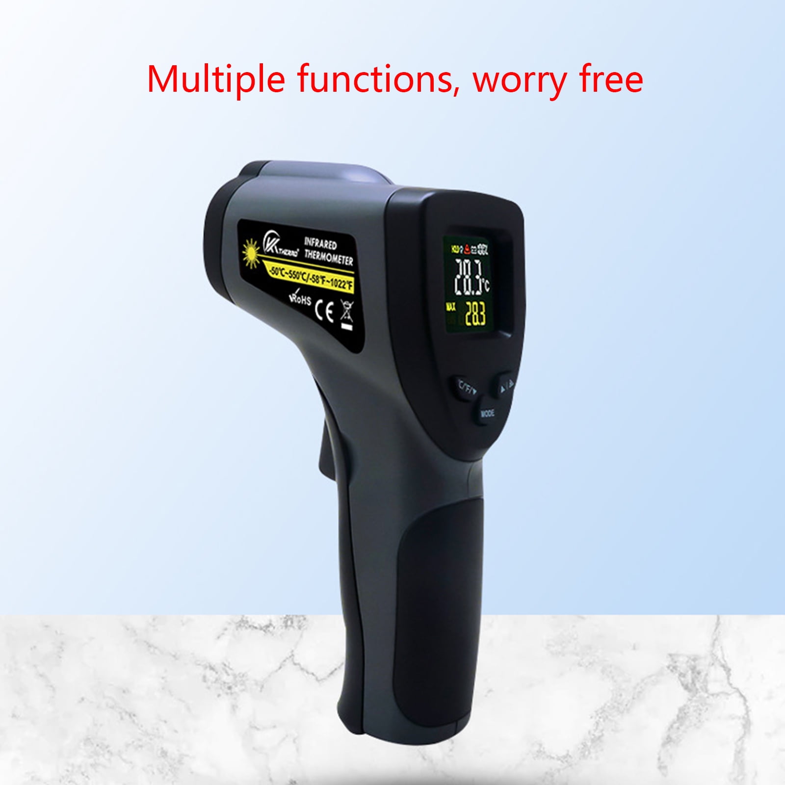 Infrared Thermometer Digital Temperature Gun for Cooking Non Contact Temp Gauge
