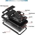 thumbnail image 3 of KOMI Case for Pixel 8, Slide Lens Protective Case Shockproof Impact Resistant with Kickstand Cover Case for Google Pixel 8 Black, 3 of 5