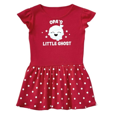 

Inktastic Cute Opa s Little Ghost with Stars Gift Toddler Girl Dress