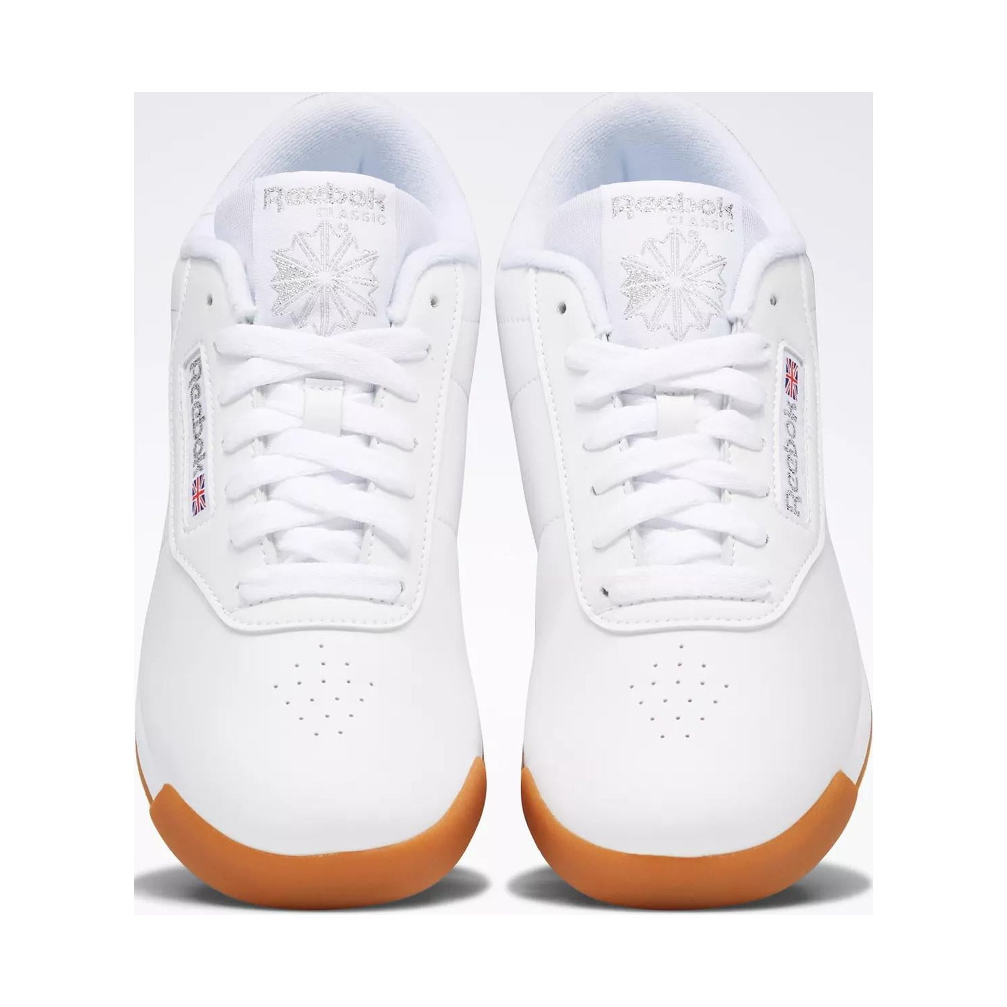 Reebok Womens Princess Wide Fashion Shoes White Gum Cushioned Midsole