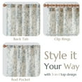 thumbnail image 5 of CURTAINKING Linen Curtains Floral Curtains for Living Room 90 Inch Length Blue Printed Curtains Rod Pocket Back Tab Farmhouse Peony Flower Patterned Drapes Bedroom Window Curtain Set 2 Panels, 5 of 9