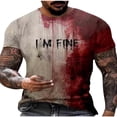 thumbnail image 1 of COM1950s Shorts pour Hommes, Chemises pour Hommes, Mode Décontractée Impression Lettres Sports Manches Courtes Col Rond Blouses Chemises T-Shirt, Chemises Décontractées pour Hommes, T-Shirts pour Hommes, Shorts Courts pour Hommes, 1 of 3