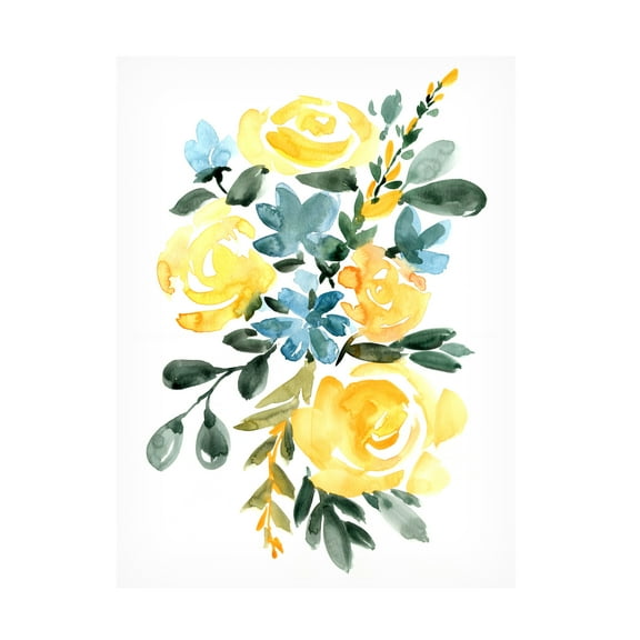 Trademark Fine Art Rosana Laiz Blursbyai Cora bouquet Canvas Wall Art
