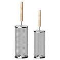 thumbnail image 2 of Panier-gril Roulant de 9,5 Pouces en Forme Ronde avec Poignée en Bois Amovible, Acier Inoxydable 304, Filet de Cuisson Emboîtable, Accessoires et Outils pour BBQ Légumes Crevettes, Cadeau de Camping pour Cuisson Extérieure, 2 of 6