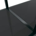 thumbnail image 3 of vidaXL Console Table Black 160x35x75.5 cm Tempered Glass, 3 of 5