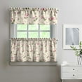 thumbnail image 2 of Farmhouse Country Curtains 24 Inch - 3 Panel Bohemian Floral Set with Vintage Rustic Design, Kitchen Window Drapes, 2 of 6