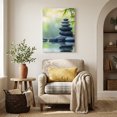 thumbnail image 4 of Canvas Wall Art, Zen Stones Framed Canvas Prints for Living Room Bedroom, Nature Water Reflection Country Botanical Large Gallery Wrapped Wall Decor for Home Office, Gifts, 16"x20" Ship Next Day, 4 of 9