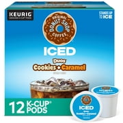 The Original Donut Shop, Duos Cookies + Caramel Iced K-Cup Coffee Pods, 12 Count