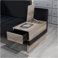 thumbnail image 6 of Modular Velvet Sectional Sofa with Storage Ottoman, USB Ports & Charging Outlets in Black, 6 of 8