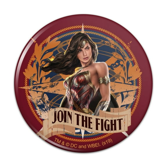 Wonder Woman Movie Join the Fight Kitchen Refrigerator Locker Button Magnet