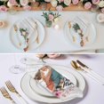 thumbnail image 3 of Mother's Day Cloth Napkins, Love Watercolor Pink Flowers Gray Wood Washable and Reusable Dinner Napkins Set of 4, Table Napkin for Kitchen Party Birthday Wedding Hotel Housewarming 20"x20", 3 of 9