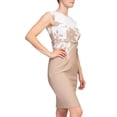 thumbnail image 3 of Connected Apparel Sleeveless Floral Sheath Dress With Belt by Curated Brands, 3 of 5