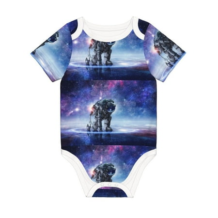 

Coaee Astronauts Start Running for Soft Cotton Baby Short-Sleeve Bodysuit Baby Girls Boys Bodysuit Romper
