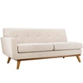 thumbnail image 1 of Modway Engage Mid-Century Modern Upholstered Fabric Left-Arm Loveseat in Beige, 1 of 2