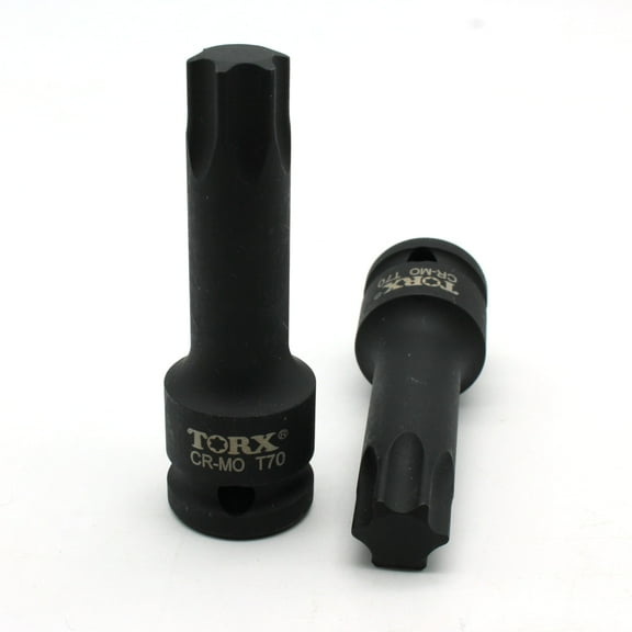 TMAX T70 3 Inch Long Torx Star 6 Point Black Impact Bit Socket Auto Repair Tool 1/2 Inch Square Drive