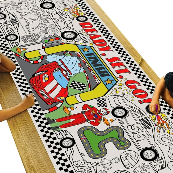 Tiny Expressions Giant Coloring Poster for Kids - Rolled Not Folded - 30"" x 72"" Jumbo Paper Banner or Table Cover for School Parties | Super Large Pages for Children to Color on Floor or Wall