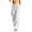 White, variant on Vivianyo HD Women's Front Tie Flowy Trousers, Elastic Waist Full Length Wide Leg Pants with Side Pockets for Women, Women's Khaki, Sizes S-2XL