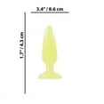 thumbnail image 2 of Firefly Pleasure Glow in the Dark TPE Crystal Anal Plug, Small, Yellow, 2 of 3