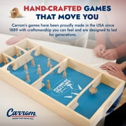 Carrom Skittles Game – Indoor and Outdoor Bowling Game – Wooden Family Board Games for Game Nights (32” x 15”)