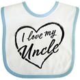 thumbnail image 3 of Inktastic I Love My Uncle in Black Chalk Heart Boys or Girls Baby Bib, 3 of 4