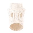 thumbnail image 4 of EeaseMX Suéter fino de moda para mascotas, ropa de punto, suministros para cachorros de perro (blanco, talla M), 4 of 7