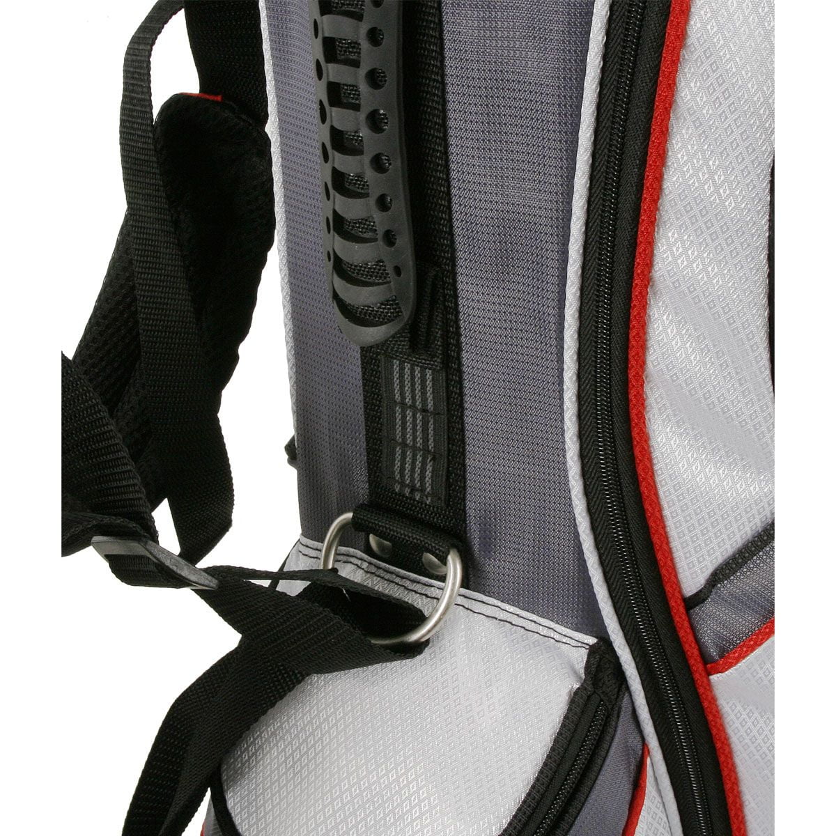 PowerBilt Golf Dunes Lightweight Dual Strap Stand Bag, Black/Red -