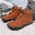 thumbnail image 6 of Mens Womens Winter Hiking Boots Wide Toe Box Minimalist Barefoot Snow Booties Zero Drop Outdoor Slip on Ankle Sneakers, 6 of 9