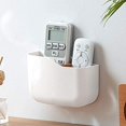 thumbnail image 1 of Jinsinto Adhesive Remote Control Holder Wall Mount Media Player Controller Holder Universal TV Remote Organizer Caddy Box White, 1 of 5