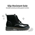 thumbnail image 2 of BURUDANI Kids Glitter Ankle Boots Side Zipper Combat Shoes with Lace-Up for Toddler Little Kid & Big Kid, 2 of 4