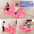 thumbnail image 6 of Contour Comfort 14-Piece Modular Kids Play Sofa – Convertible Foam Couch Set for Playroom & Lounge, Soft & Washable, Pink, 6 of 8