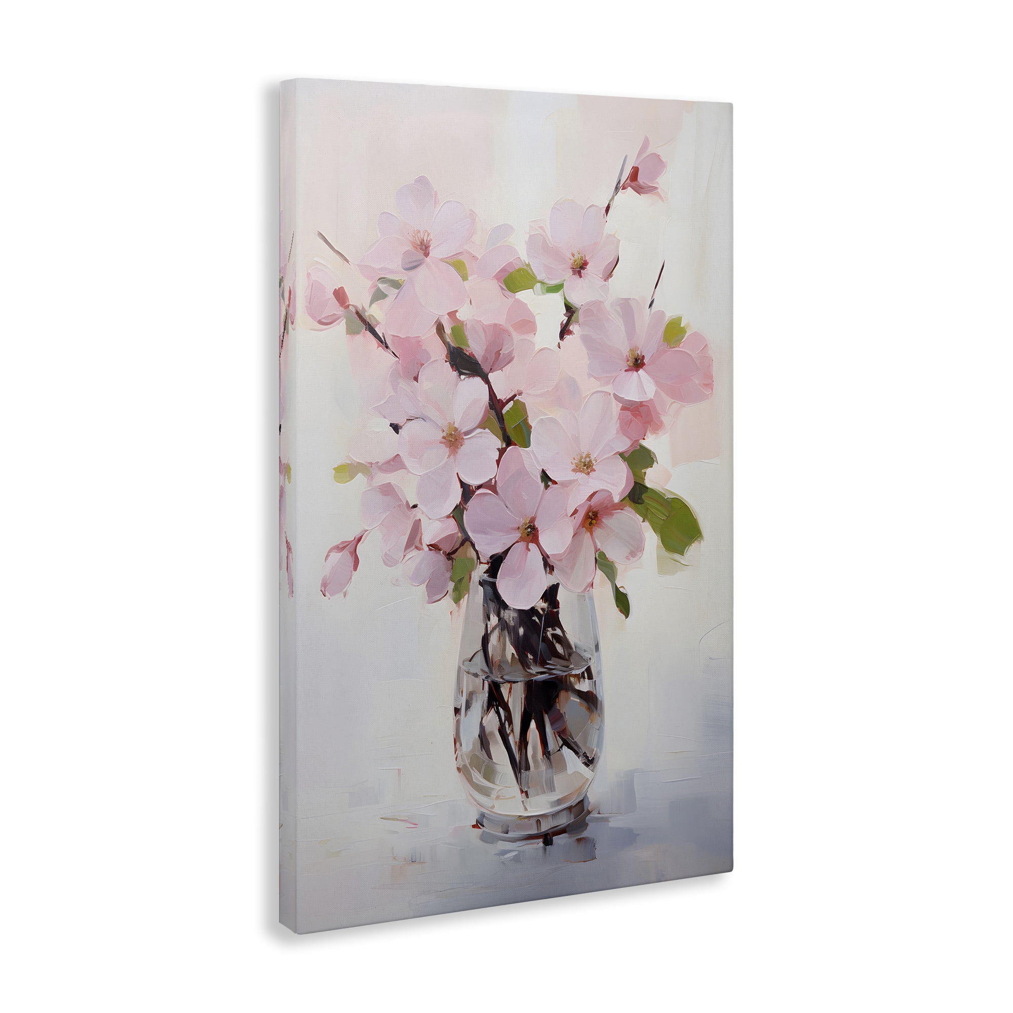 Stupell Industries Rosy Flower Vase Botanical & Floral Painting Gallery Wrapped Canvas Art Print Wall Art, 20 x 30