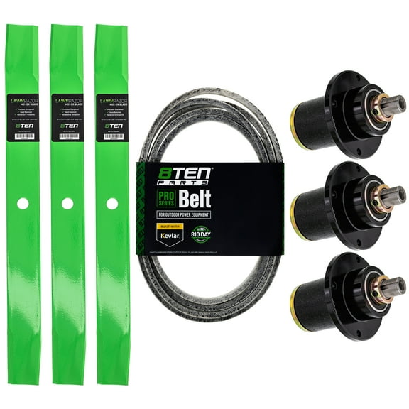 8TEN Deck Blade Belt Spindle Kit for Bad Boy CZT ZT Elite Pup 037-6015-50 MK1001810