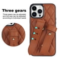 thumbnail image 2 of Jiahe Cover for iPhone 14 Pro Max, Slim Soft with Adjustable Wristband Kickstand Case,Anti-Scratch Rugged Shockproof PU Leather Cover Protective Cover, brown, 2 of 8