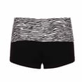 thumbnail image 4 of DHFJKG Womens Micro Shorts Low Rise Patchwork Zebra Striped Streetwear Slim Fit Hot Pants Rave Party Nightclub Wear, 4 of 5