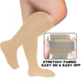 thumbnail image 5 of 1 Pair Plus Size Compression Socks For Women Men, 20-30 Mmhg Extra Wide Calf Knee High Stockings, 5 of 5