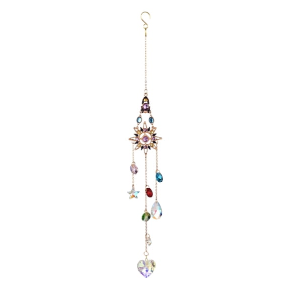 QEQEKAKA Crystal Suncatcher Prism, Rainbow Maker Hanging Crystal for Window Garden Decor, Positive Energy Good Luck Gift for Women Housewarming