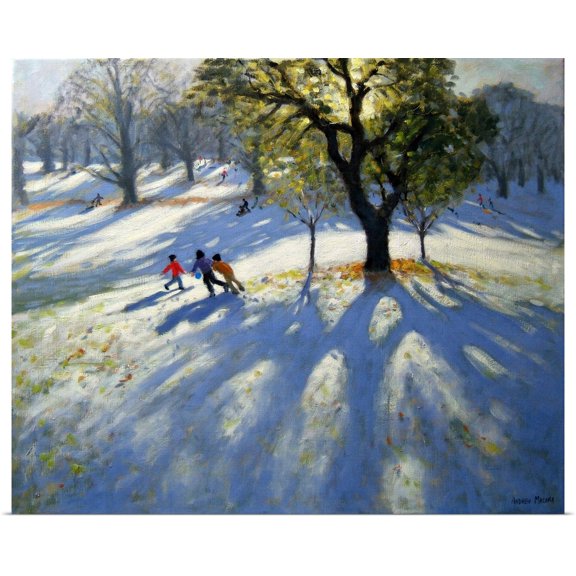 Great BIG Canvas | Rolled Andrew Macara Poster Print entitled Markeaton Park, early snow