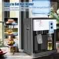 thumbnail image 5 of 5 Gal Hot/Cold Top Loading Countertop Water Cooler Dispenser Drinking Machine Black White for Bedroom, Studio, 5 of 19