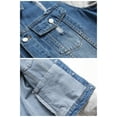 thumbnail image 4 of LZLER Mens Hooded Jean Jacket Classic Distressed Denim Jacket, 4 of 6