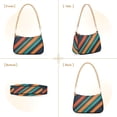 thumbnail image 7 of FORMRS Womens Shoulder Bag with Chain Strap Clutch Purse Cute Tote Handbag, Retro Stripes, 7 of 7