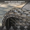 thumbnail image 5 of POCASSY 5 Pieces Patio Furniture Set, Wicker Patio Conversation Set with Swivel Rocking Patio Chairs, Outdoor Couch, Deep Seat Patio Set with Glass Top Coffee Table for Outside in Gray, 5 of 11