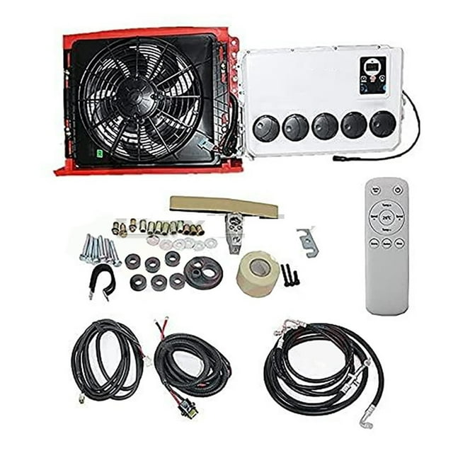 Climatisation de Stationnement Électrique, Machine Intégrée de Réfrigération 24V pour Véhicule 12v Camion VR Voiture Excavatrice Bulldozer Boîte Climatiseur, Économie d'Énergie