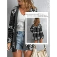 thumbnail image 4 of Xuanfei Women Print Open Front Long Sleeve Ribbed Edge Pocketed Knitted Cardigan, 4 of 4