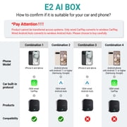 Ottocast E2 OttoAibox Android 13 Smart AI Box Wireless CarPlay Android Auto Car Accessories Video Player with Split-Screen Function