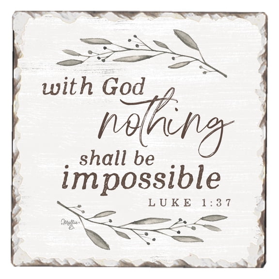 Thirstystone With God Single Tumbled Tile Stone Coaster Create Your Own Set
