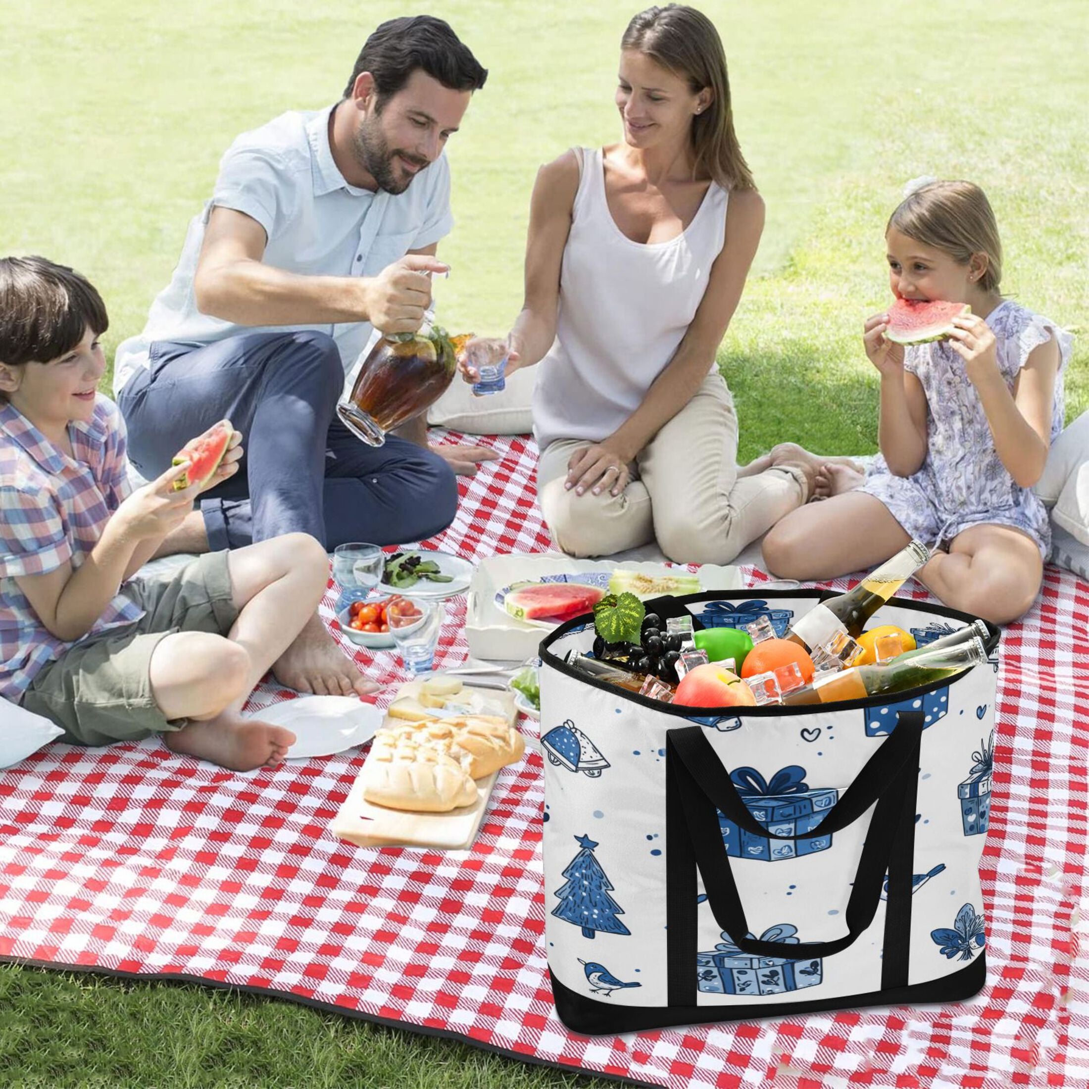 Large Hand-held Ice Pack Picnic Bag Insulation and Refrigeration Suitable for Shopping Picnics and Camping Gifts and Birds