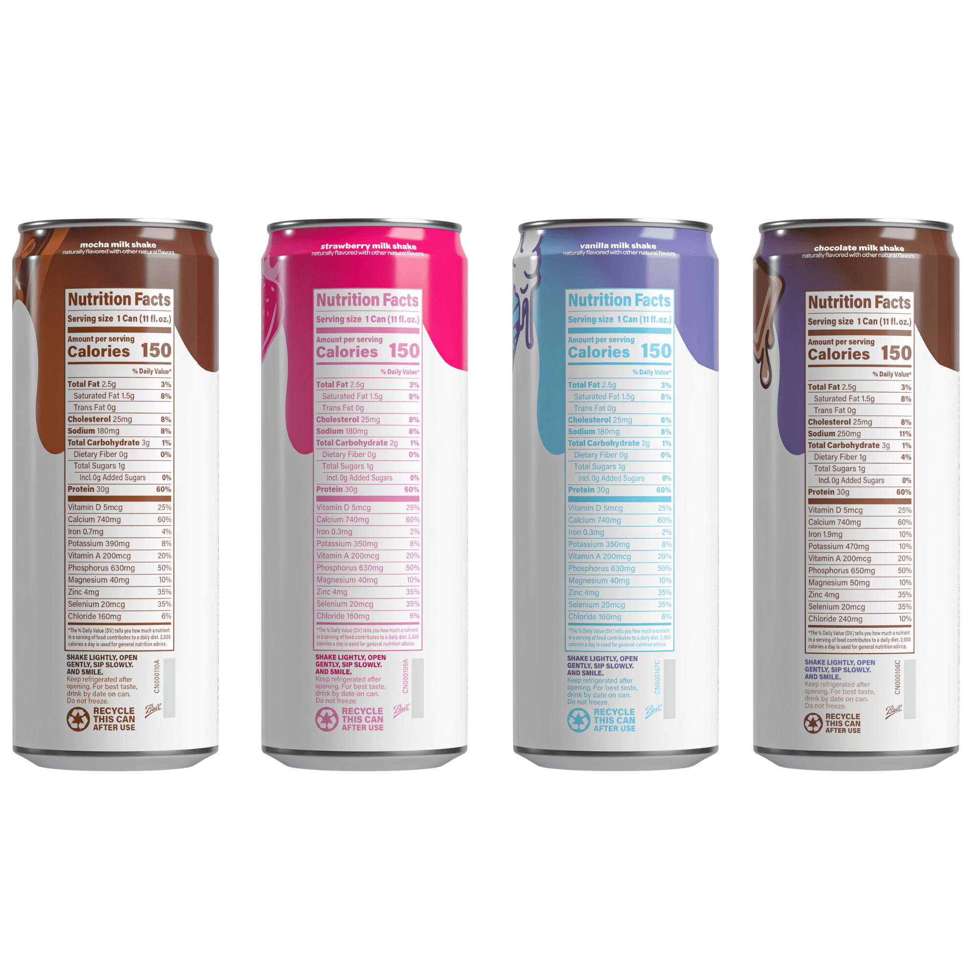 Nurri Ultra Filtered Milk Shake, 30g Protein - 4 Flavor Variety Sampler, Lactose Free, Low Sugar - 11 fl oz (8 Pack)