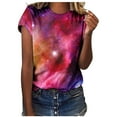 thumbnail image 1 of WEAIXIMIUNG T-Shirt Étoile Mode Décontractée à Manches Courtes d'Été pour Femmes de Noël, 1 of 7